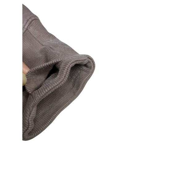 Athleta Clarity V-Neck Sweatshirt Womens Med Rustic Beige Tencel Pullover Cozy - Picture 6 of 11